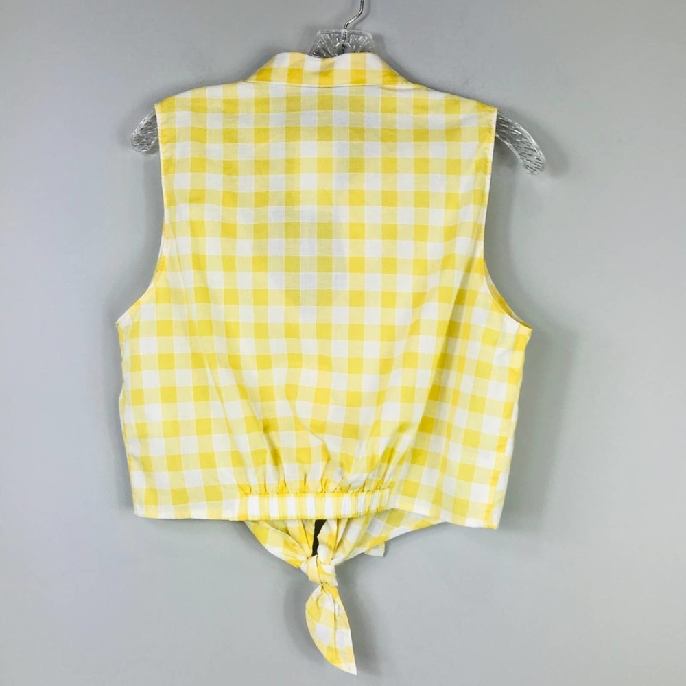 Lush NWT Gingham Tie Hem Top - Picture 4 of 4